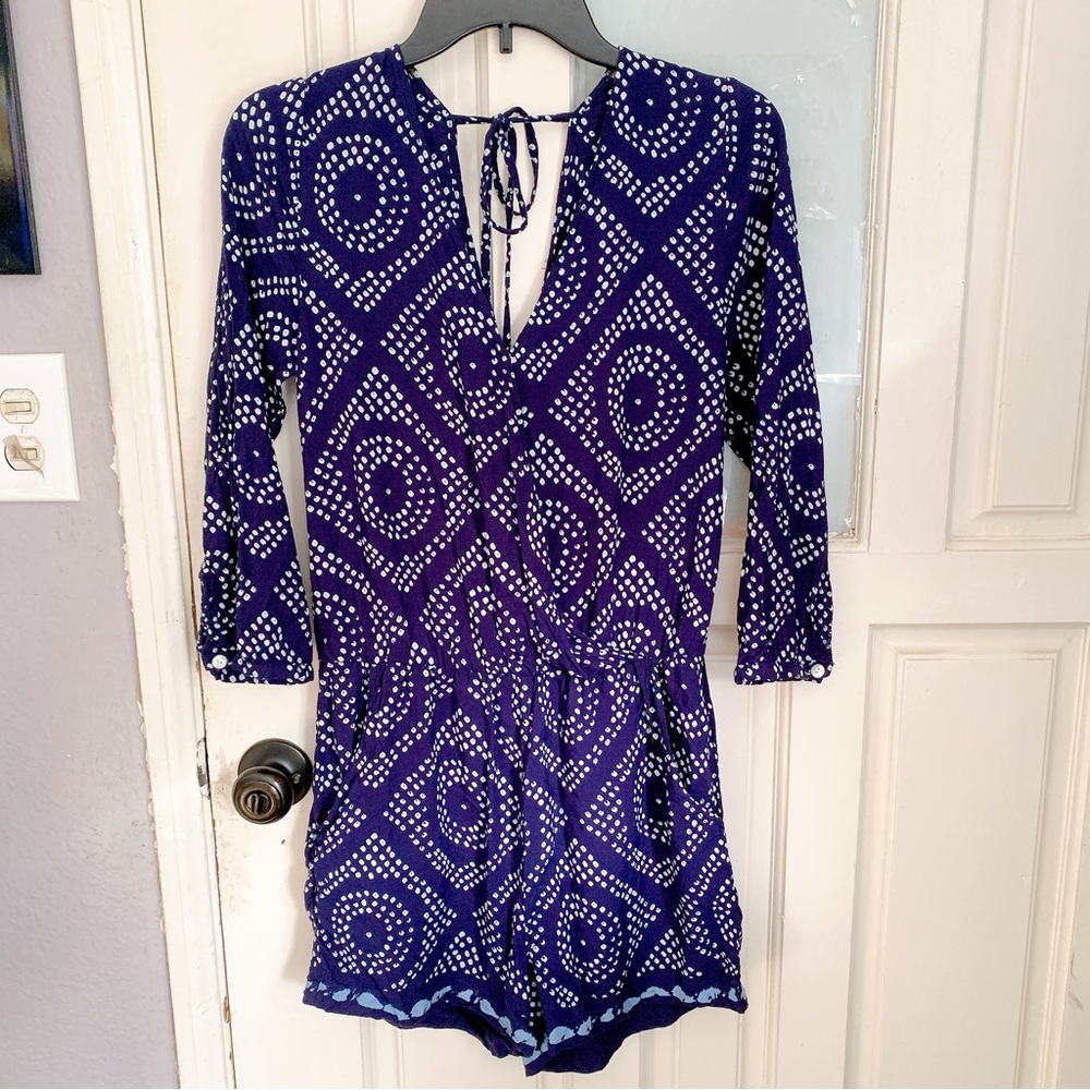 NEW SANCTUARY romper blue/white Small / S womans - Picture 3 of 3